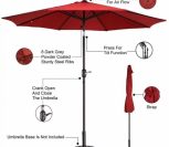 Center pole Luxury Umbrella Maroon