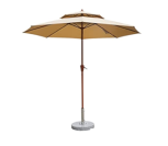 Center pole Luxury Umbrella White
